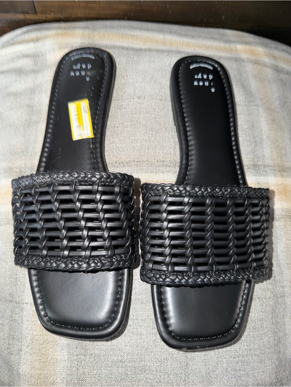 a new day Black Woven Slide Sandals - Women